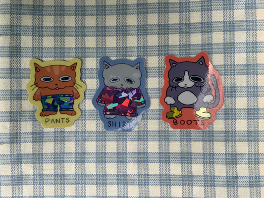 Cat Clothing Stickers