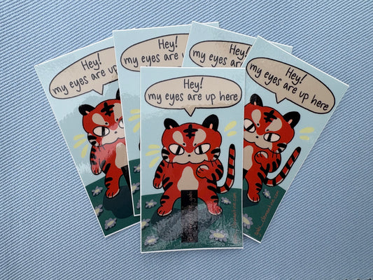 Questionable Tiger Sticker